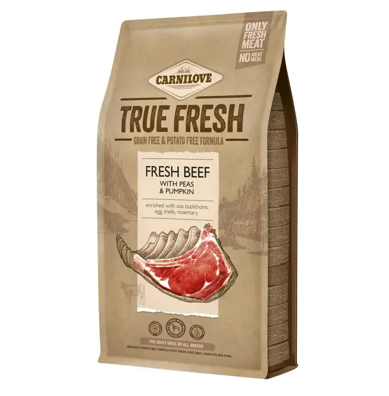 Carnilove True Fresh корм для дорослих собак усіх порід 4 кг (яловичина)1